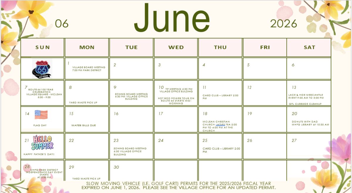 June Calendar of Events